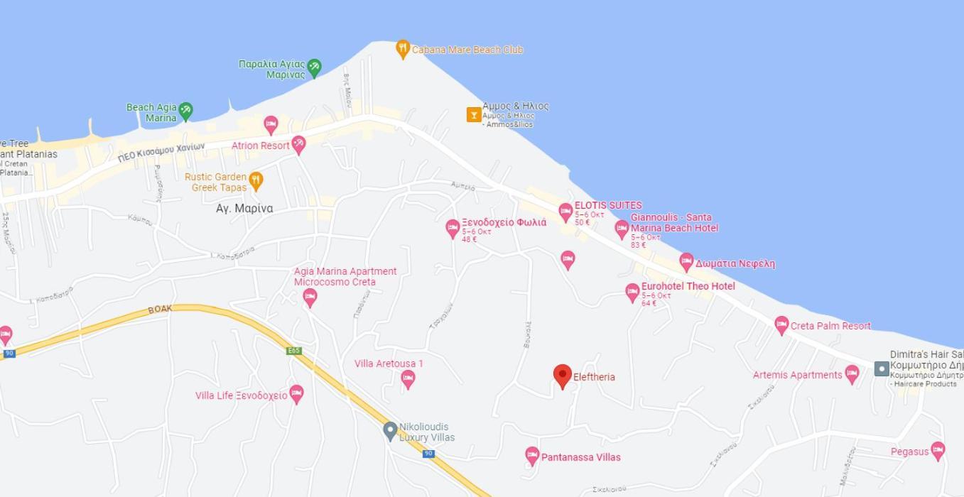 Eleftheria Hotel Agia Marina Esterno foto